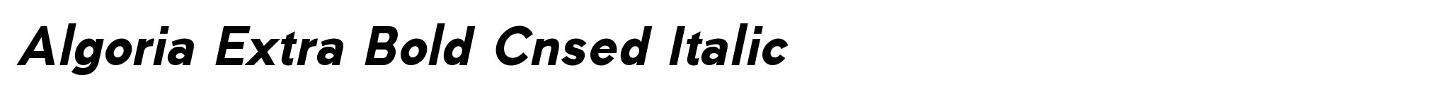 Algoria Extra Bold Cnsed Italic image